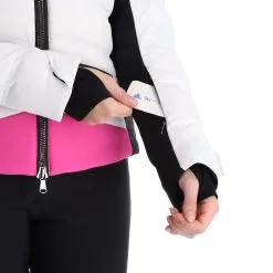 Kelly, Down Jacket Veste De Ski Femmes Blanc, Rose -ColourWear Soldes kelly down jacket aa jas gevoerd dames roze wit 22kelly102v2 BI 08