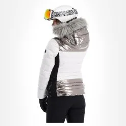 Kelly, Down Jacket Veste De Ski Femmes Stone Blanc -ColourWear Soldes kelly down jacket aa jas gevoerd dames stone wit 22kelly101v3 BI 03