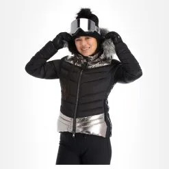 Kelly, Down Jacket Veste De Ski Femmes Stone Noir -ColourWear Soldes kelly down jacket aa jas gevoerd dames stone zwart 22kelly101v1 BI 04