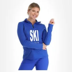 Kelly, Half Zip Midlayer Pull De Ski Femmes Ocean Bleu -ColourWear Soldes kelly half zip midlayer ga ski pully dames ocean blauw 22kelly106v3 BI 04