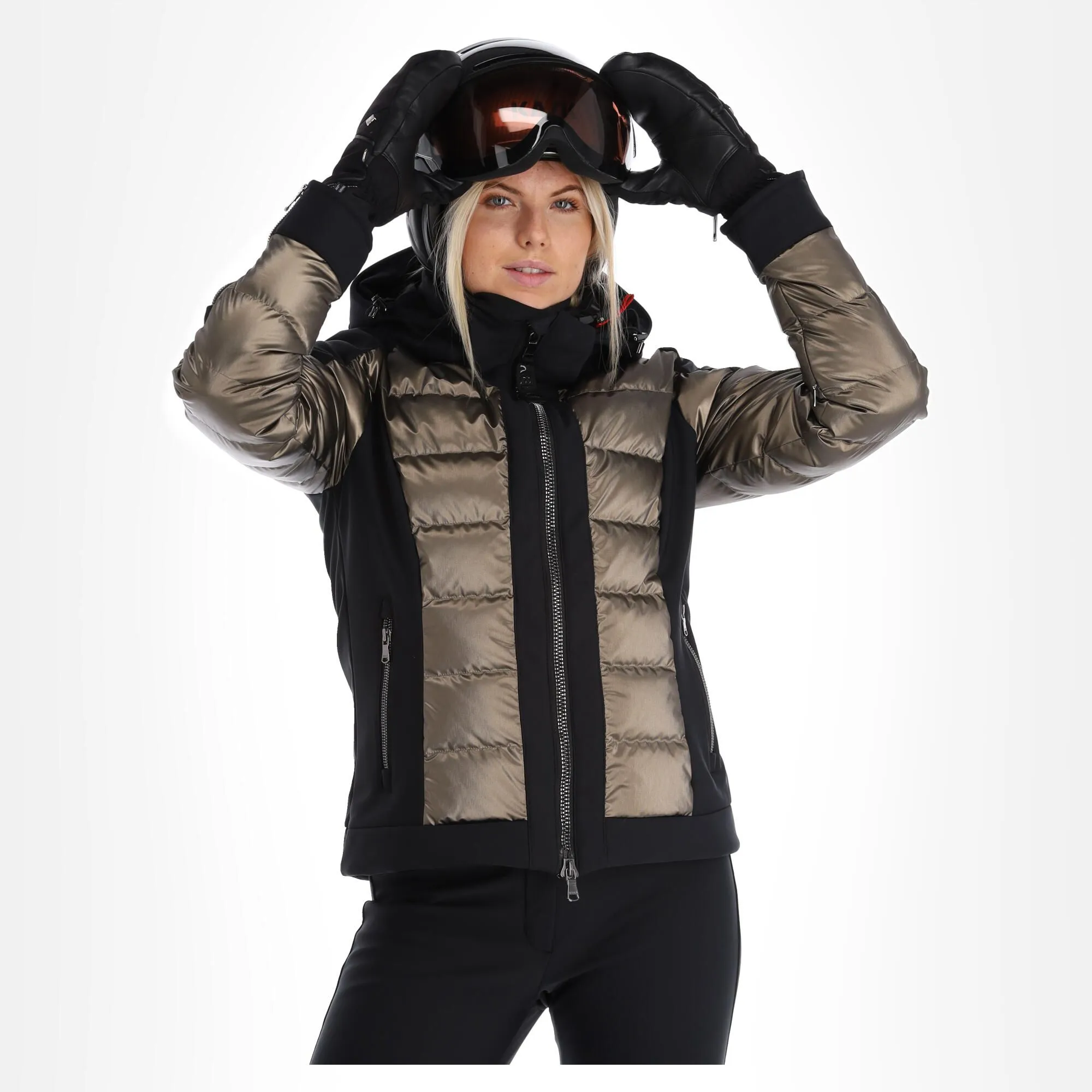 Kelly, Softshell Jacket Veste De Ski Softshell Femmes Noir, Or 3 Kelly, Softshell Jacket Veste De Ski Softshell Femmes Noir, Or