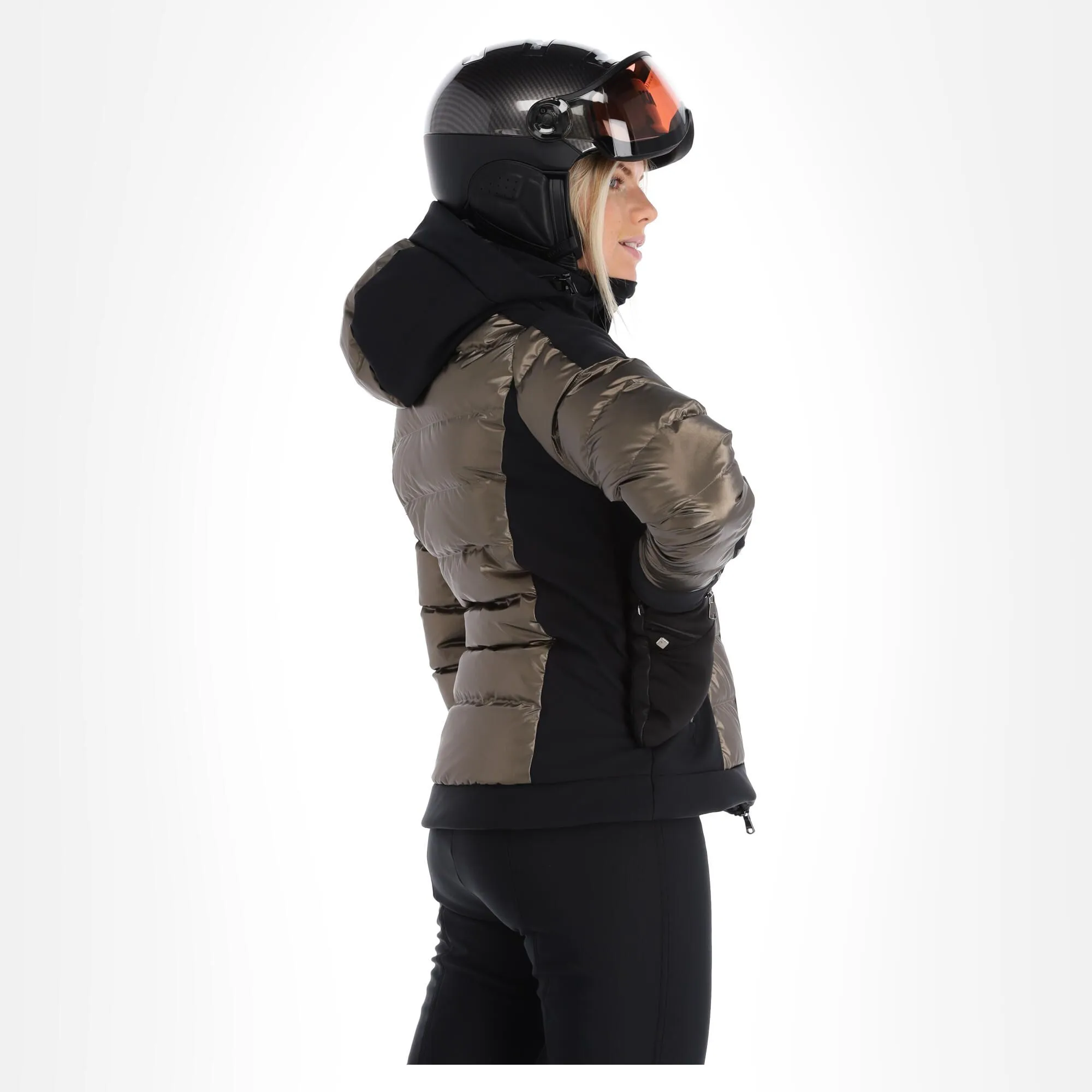 Kelly, Softshell Jacket Veste De Ski Softshell Femmes Noir, Or 4 Kelly, Softshell Jacket Veste De Ski Softshell Femmes Noir, Or – Image 2