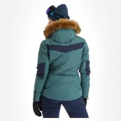 Kilpi, Alisia-W Veste De Ski Grandes Tailles Femmes Dark Vert 13 Kilpi, Alisia-W Veste De Ski Grandes Tailles Femmes Dark Vert -ColourWear Soldes kilpi alisia w aa jas gevoerd plus size dames dark groen 22kilpi126v1 BI 03