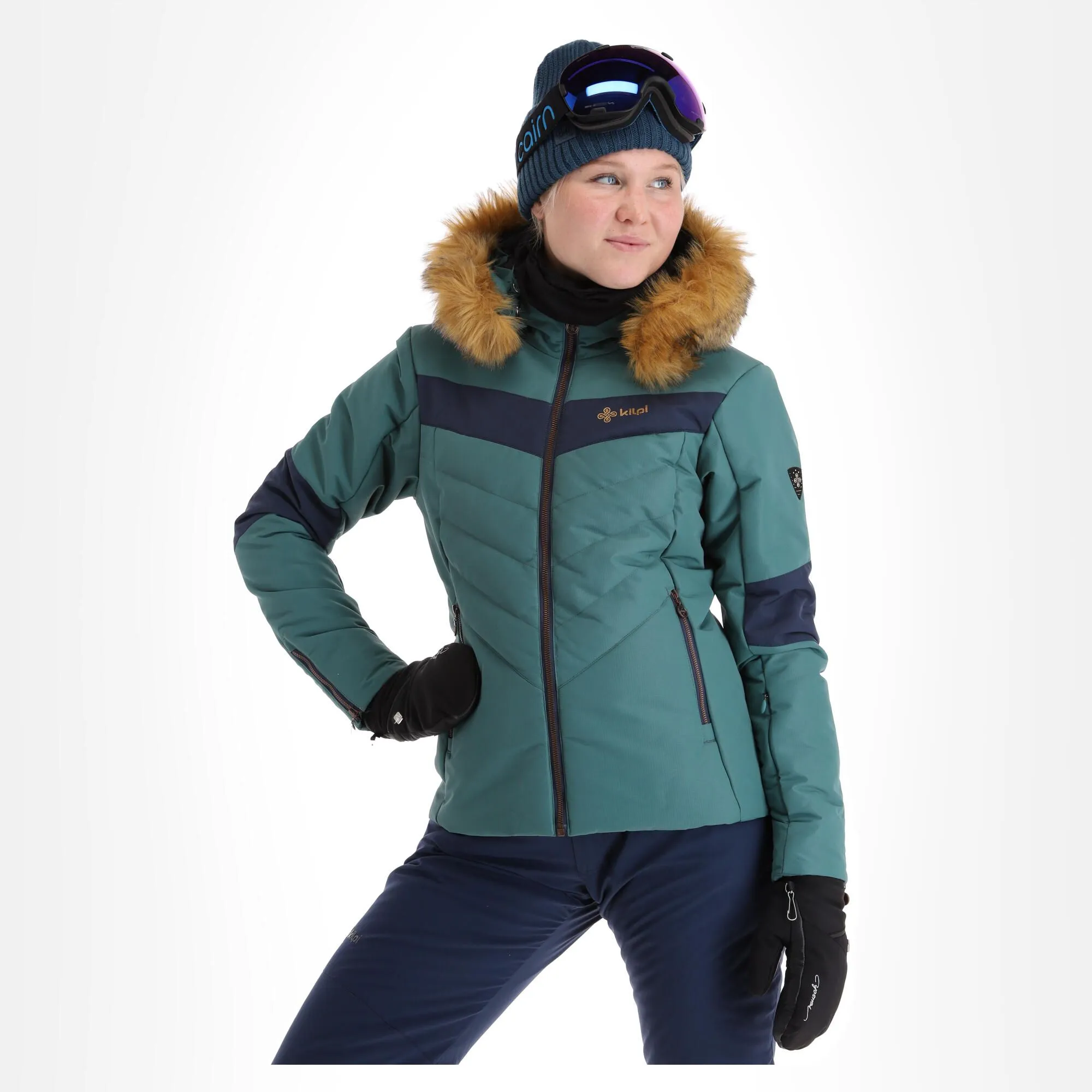 Kilpi, Alisia-W Veste De Ski Grandes Tailles Femmes Dark Vert 5 Kilpi, Alisia-W Veste De Ski Grandes Tailles Femmes Dark Vert – Image 3