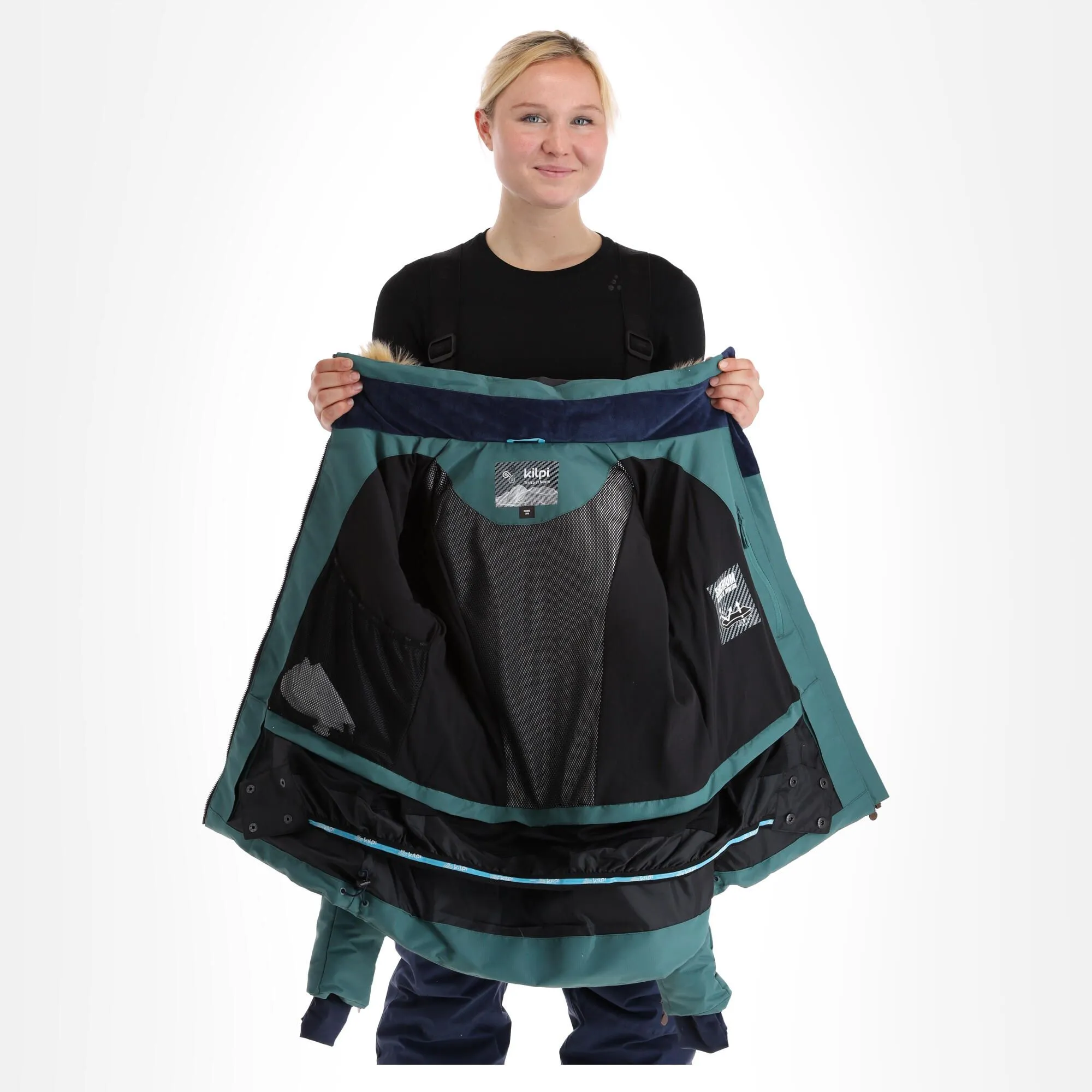 Kilpi, Alisia-W Veste De Ski Grandes Tailles Femmes Dark Vert 7 Kilpi, Alisia-W Veste De Ski Grandes Tailles Femmes Dark Vert – Image 5