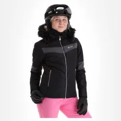 Kilpi, Alisia-W Veste De Ski Grandes Tailles Femmes Noir -ColourWear Soldes kilpi alisia w aa jas gevoerd plus size dames zwart 22kilpi126v2 BI 04