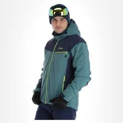 Kilpi, Flip-M Veste De Ski Hommes Dark Vert -ColourWear Soldes kilpi flip m aa jas gevoerd heren dark groen 22kilpi141v3 BI 04