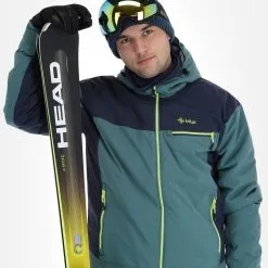Kilpi, Flip-M Veste De Ski Hommes Dark Vert -ColourWear Soldes kilpi flip m aa jas gevoerd heren dark groen 22kilpi141v3 BI 05