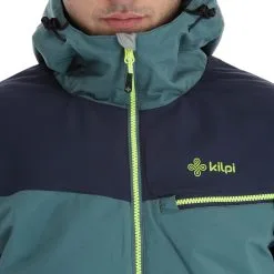 Kilpi, Flip-M Veste De Ski Hommes Dark Vert -ColourWear Soldes kilpi flip m aa jas gevoerd heren dark groen 22kilpi141v3 BI 07