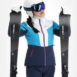 Kilpi, Florance-W Veste De Ski Femmes Dark Bleu -ColourWear Soldes kilpi florance w aa jas gevoerd dames dark blauw 22kilpi102v2 BI 05