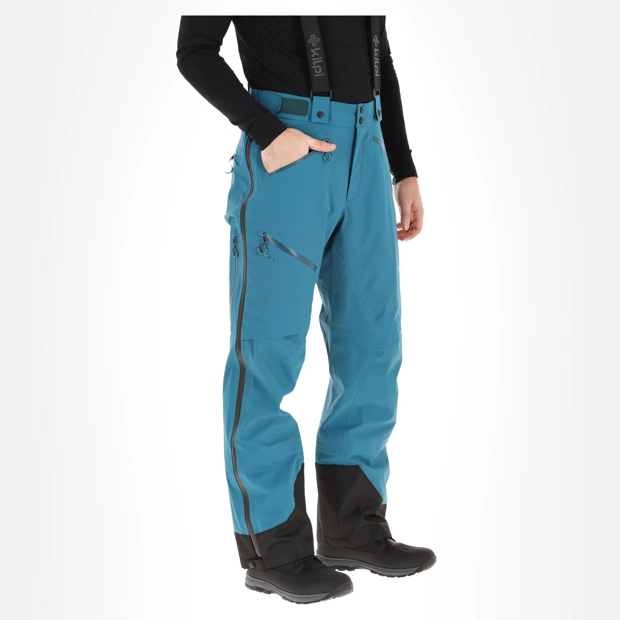 Kilpi, Lazzaro-M Pantalon De Ski à Coque Dure Hommes Turquoise Bleu 6 Kilpi, Lazzaro-M Pantalon De Ski à Coque Dure Hommes Turquoise Bleu – Image 4