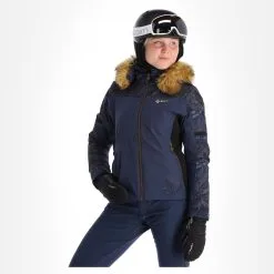 Kilpi, Lena-W Veste De Ski Modèle Chauffé Femmes Dark Bleu -ColourWear Soldes kilpi lena w aa jas gevoerd dames dark blauw 22kilpi103v2 BI 04
