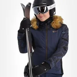 Kilpi, Lena-W Veste De Ski Modèle Chauffé Femmes Dark Bleu -ColourWear Soldes kilpi lena w aa jas gevoerd dames dark blauw 22kilpi103v2 BI 06