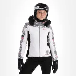 Kilpi, Lena-W Veste De Ski Modèle Chauffé Femmes Blanc -ColourWear Soldes kilpi lena w aa jas gevoerd dames wit 22kilpi103v1 BI 04