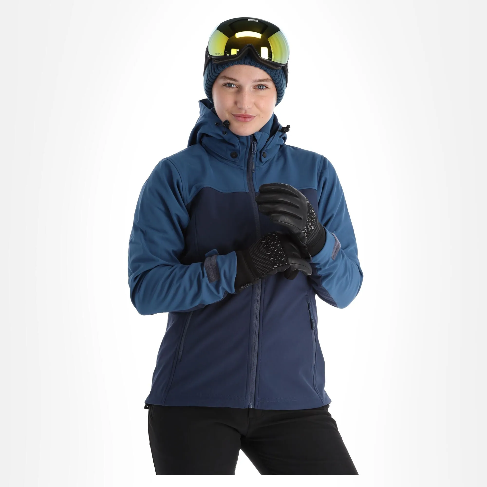 Kilpi, Ravia-W Veste De Ski Softshell Grandes Tailles Femmes Dark Bleu 5 Kilpi, Ravia-W Veste De Ski Softshell Grandes Tailles Femmes Dark Bleu – Image 3