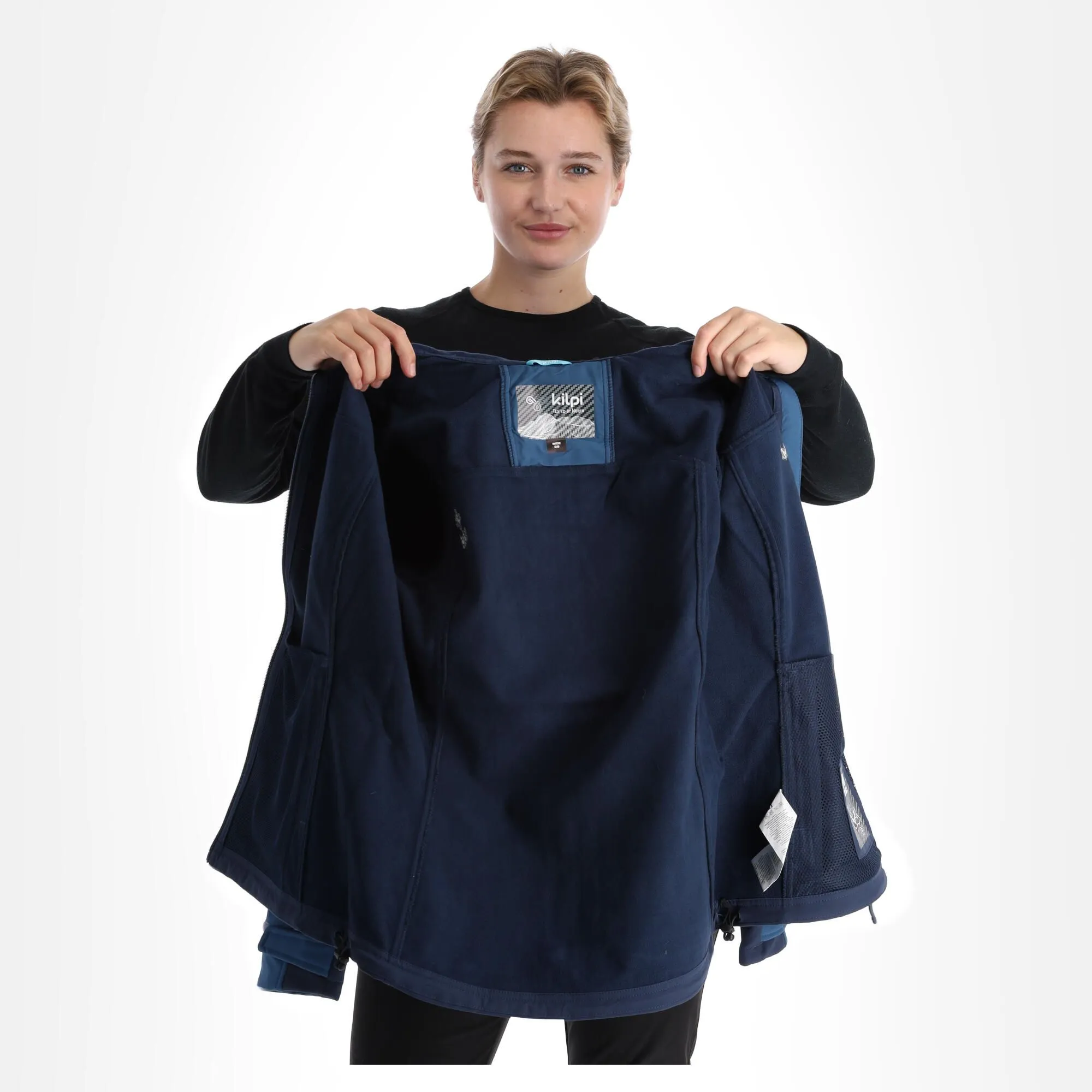 Kilpi, Ravia-W Veste De Ski Softshell Grandes Tailles Femmes Dark Bleu 7 Kilpi, Ravia-W Veste De Ski Softshell Grandes Tailles Femmes Dark Bleu – Image 5