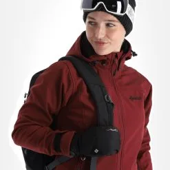 Kilpi, Ravia-W Veste De Ski Softshell Grandes Tailles Femmes Dark Rouge -ColourWear Soldes kilpi ravia w ac softshell jas plus size dames dark rood 22kilpi128v1 BI 05