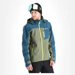 Kilpi, Ravio-M Veste De Ski Softshell Hommes Khaki Vert -ColourWear Soldes kilpi ravio m ac softshell jas heren khaki groen AC11kil108d BI 04