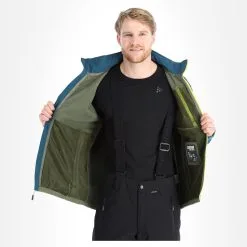 Kilpi, Ravio-M Veste De Ski Softshell Hommes Khaki Vert -ColourWear Soldes kilpi ravio m ac softshell jas heren khaki groen AC11kil108d BI 05