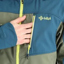Kilpi, Ravio-M Veste De Ski Softshell Hommes Khaki Vert -ColourWear Soldes kilpi ravio m ac softshell jas heren khaki groen AC11kil108d BI 09