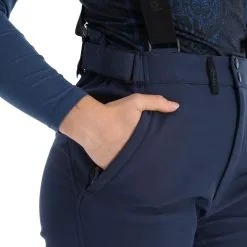 Kilpi, Rhea-W Pantalon De Ski En Softshell Grandes Tailles Femmes Dark Bleu -ColourWear Soldes kilpi rhea w bc skibroek softshell plus size dames dark blauw 22kilpi130v1 BI 08