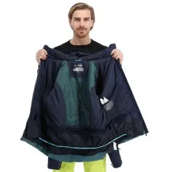 Kilpi, Teddy-M Veste De Ski Hommes Dark Vert -ColourWear Soldes kilpi teddy m aa jas gevoerd heren dark groen 22kilpi139v1 BI 06