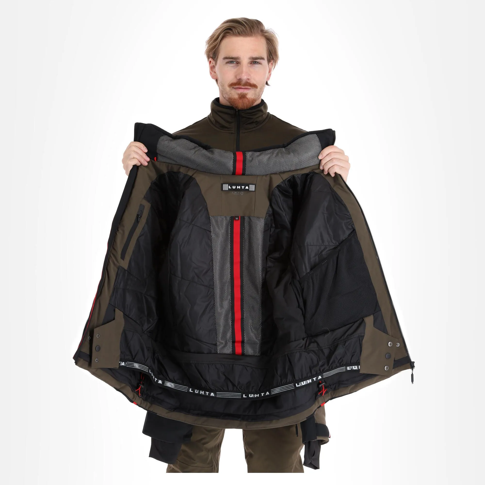 Luhta, Aakenustunturi Veste De Ski Hommes Dark Olive Vert 7 Luhta, Aakenustunturi Veste De Ski Hommes Dark Olive Vert – Image 5