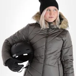 Luhta, Kanavansuu Veste De Ski Femmes Beige -ColourWear Soldes luhta kanavansuu aa jas gevoerd dames beige 22luhta125v1 BI 05