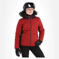 Luhta, Katinen Veste De Ski Femmes Cranberry Rouge -ColourWear Soldes luhta katinen aa jas gevoerd dames cranberry rood 22luhta126v1 BI 04