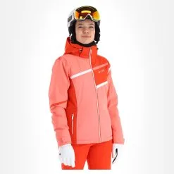 Maier Sports, Rendlspitze Veste De Ski Femmes Coral Rouge -ColourWear Soldes maier sports rendlspitze aa jas gevoerd dames coral rood 22maier108v1 BI 04