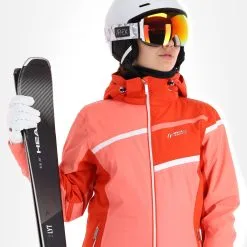 Maier Sports, Rendlspitze Veste De Ski Femmes Coral Rouge -ColourWear Soldes maier sports rendlspitze aa jas gevoerd dames coral rood 22maier108v1 BI 05