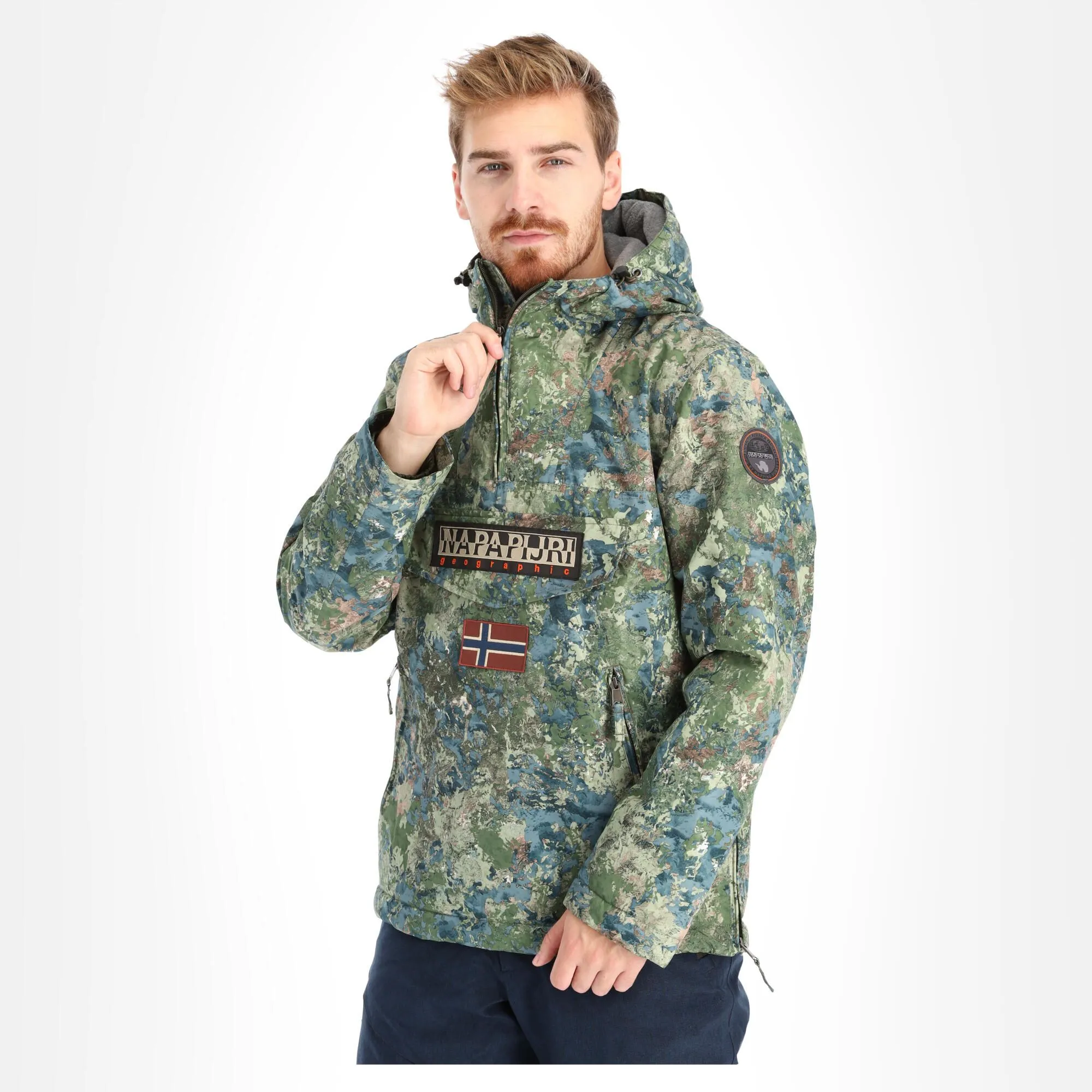 Napapijri, Rainforest Pkt Prt 1 Anorak D'hiver Hommes Vert 4 Napapijri, Rainforest Pkt Prt 1 Anorak D'hiver Hommes Vert – Image 2