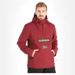 Napapijri, Rainforest Pocket 1 Anorak D'hiver Hommes Vintage Amaranth Rouge -ColourWear Soldes napapijri rainforest pocket 1 anorak heren vintage amaranth rood AF10nap014f BI 04