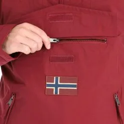 Napapijri, Rainforest Pocket 1 Anorak D'hiver Hommes Vintage Amaranth Rouge -ColourWear Soldes napapijri rainforest pocket 1 anorak heren vintage amaranth rood AF10nap014f BI 07