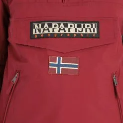 Napapijri, Rainforest Pocket 1 Anorak D'hiver Hommes Vintage Amaranth Rouge -ColourWear Soldes napapijri rainforest pocket 1 anorak heren vintage amaranth rood AF10nap014f BI 09