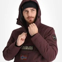 Napapijri, Rainforest Pocket 2 (2022/2023) Anorak D'hiver Hommes Burgundy Fudge Violet -ColourWear Soldes napapijri rainforest pocket 2 af anorak heren burgundy fudge 22napap112v2 BI 05