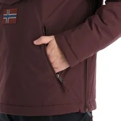 Napapijri, Rainforest Pocket 2 (2022/2023) Anorak D'hiver Hommes Burgundy Fudge Violet -ColourWear Soldes napapijri rainforest pocket 2 af anorak heren burgundy fudge 22napap112v2 BI 10