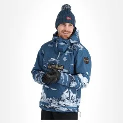 Napapijri, Rainforest Pocket Prt 2 (2022/2023) Anorak D'hiver Hommes Mount Bleu -ColourWear Soldes napapijri rainforest pocket prt 2 2022 2023 af anorak heren mount 22napap113v3 BI 04