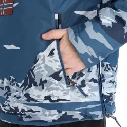 Napapijri, Rainforest Pocket Prt 2 (2022/2023) Anorak D'hiver Hommes Mount Bleu -ColourWear Soldes napapijri rainforest pocket prt 2 2022 2023 af anorak heren mount 22napap113v3 BI 07
