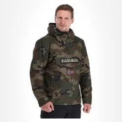 Napapijri, Rainforest Pocket Prt 2 (2022/2023) Anorak D'hiver Hommes Fantasy Camo Brun, Vert