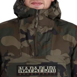Napapijri, Rainforest Pocket Prt 2 (2022/2023) Anorak D'hiver Hommes Fantasy Camo Brun, Vert -ColourWear Soldes napapijri rainforest pocket prt 2 af anorak heren fantasy camo 22napap113v2 BI 07