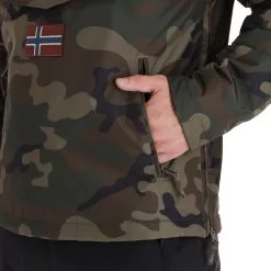 Napapijri, Rainforest Pocket Prt 2 (2022/2023) Anorak D'hiver Hommes Fantasy Camo Brun, Vert -ColourWear Soldes napapijri rainforest pocket prt 2 af anorak heren fantasy camo 22napap113v2 BI 09