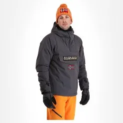 Napapijri, Rainforest Winter 3 (2022/2023) Anorak D'hiver Hommes Dark Solid Gris -ColourWear Soldes napapijri rainforest winter 3 af anorak heren dark solid grijs 22napap111v1 BI 04