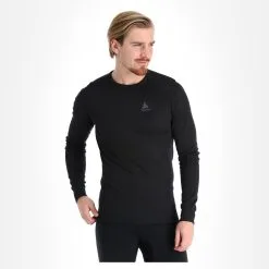 Odlo, Active Warm 2 Pack Chemise Thermo Hommes Climbing Ivy Noir, Vert -ColourWear Soldes odlo active warm 2 pack fa thermoshirt heren climbing ivy groen 22odlox130v2 BI 03