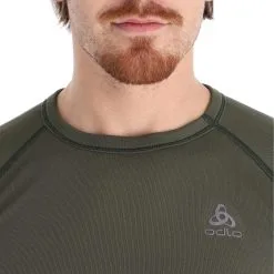 Odlo, Active Warm 2 Pack Chemise Thermo Hommes Climbing Ivy Noir, Vert -ColourWear Soldes odlo active warm 2 pack fa thermoshirt heren climbing ivy groen 22odlox130v2 BI 10