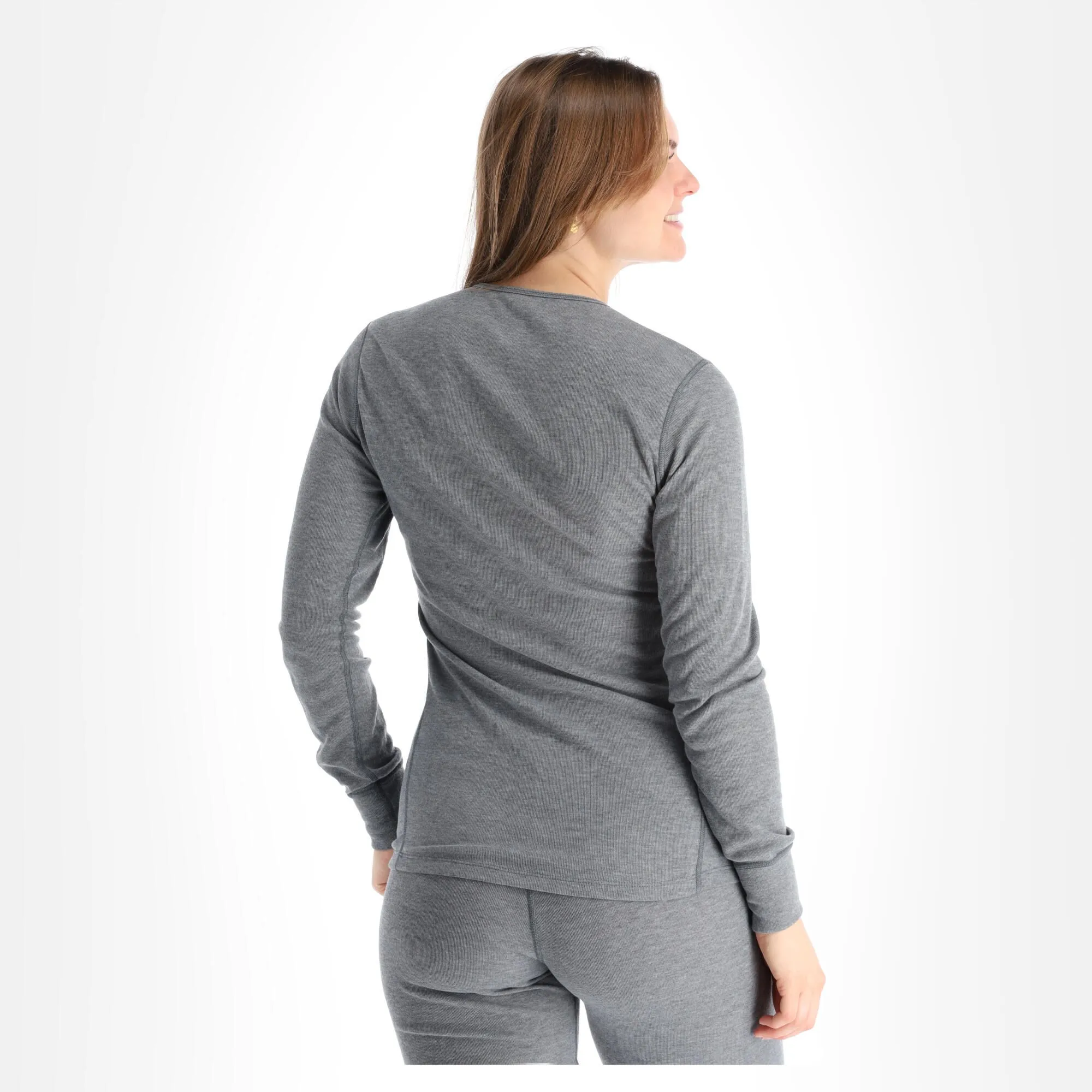 Odlo, Active Warm Eco Chemise Thermo Femmes Steel Gris 5 Odlo, Active Warm Eco Chemise Thermo Femmes Steel Gris – Image 3