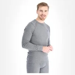 Odlo, Active Warm Eco Chemise Thermo Hommes Steel Gris -ColourWear Soldes odlo active warm eco fa thermoshirt heren steel melange grijs FA11odl101a BI 04