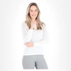 Odlo, Active Warm Eco Chemise Thermo Femmes Blanc -ColourWear Soldes odlo active warm eco thermoshirt dames wit FA20odl012a BI 04