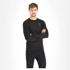 Odlo, Active Warm Eco Chemise Thermo Hommes Noir -ColourWear Soldes odlo active warm eco thermoshirt heren zwart FA10odl013a BI 04