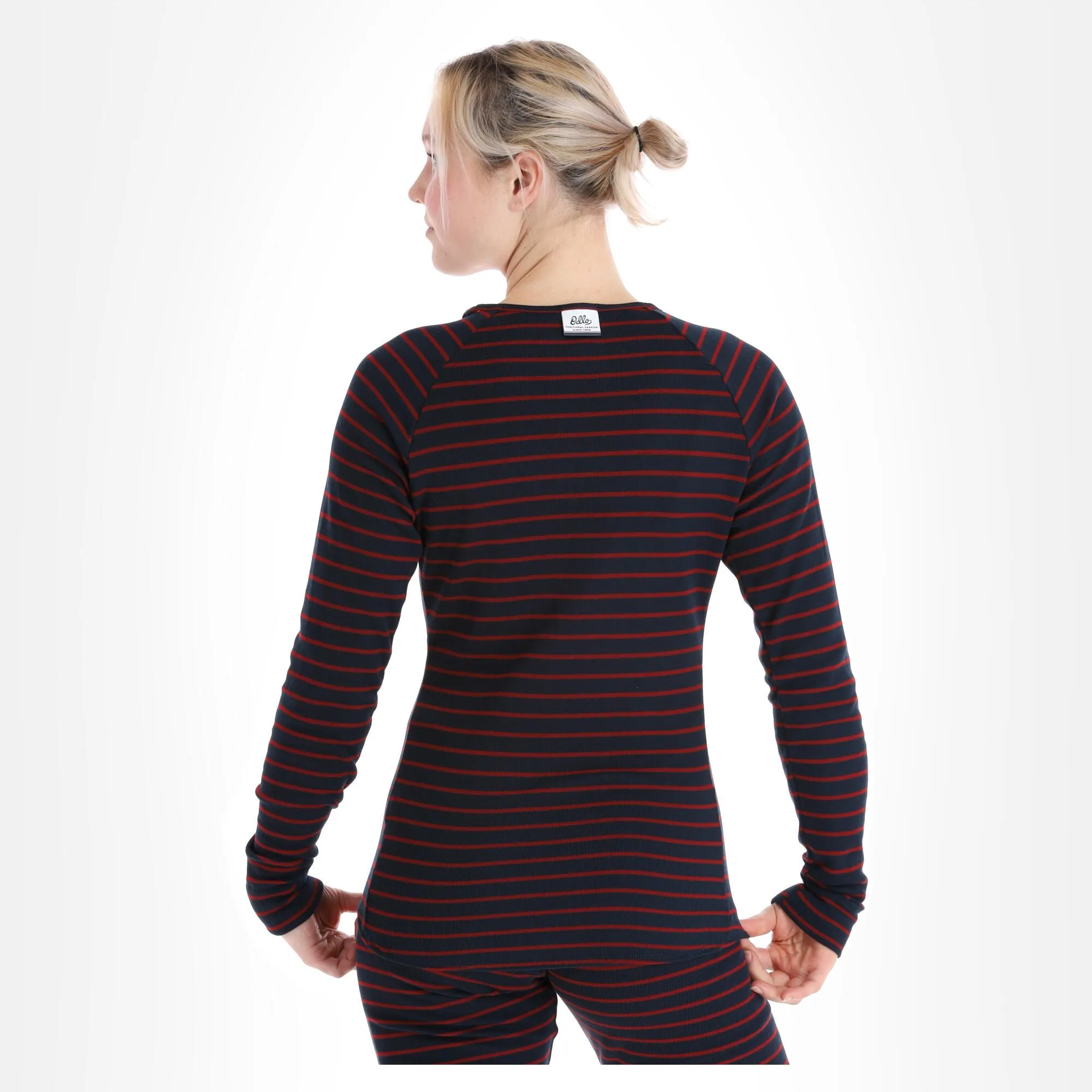 Odlo, Active Warm Originals Eco Chemise Thermo Femmes Dark Sapphire, Sundried Tomato Bleu, Rouge 4 Odlo, Active Warm Originals Eco Chemise Thermo Femmes Dark Sapphire, Sundried Tomato Bleu, Rouge – Image 2